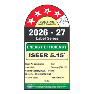 Samsung Bespoke AI Inverter Split AC, 4 Star (2026) AR50H18D14H 4.75 kW(1.35) — AR50H18D14HNNA — alternate view