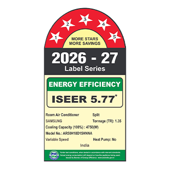 Samsung Bespoke AI Inverter Split AC, 5 Star (2026) AR50H18D15H 4.75 kW (1.35) — AR50H18D15HNNA — alternate view