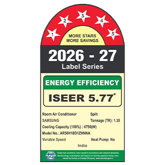 Samsung Bespoke AI Inverter Split AC, 5 Star (2026) AR50H18D1ZH 4.75 kW (1.35) — AR50H18D1ZHNNA — alternate view