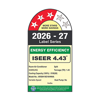Samsung Bespoke AI Inverter Split AC, 3 Star (2026) AR50H19D1XH 5.10 kW (1.45) — AR50H19D1XHNNA — alternate view