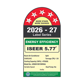 Samsung Bespoke AI WindFree Inverter Split AC, 5 Star (2026) AR60H18D15W 4.75 kW (1.35) — AR60H18D15WNNA — alternate view