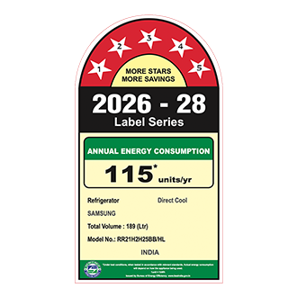 Samsung 189 L Single Door Refrigerator with Horizontal Curve Design, 5★ RR21H2H25BB — RR21H2H25BB/HL — alternate view