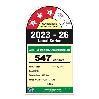 Samsung 653 L Side By Side Refrigerator with Bespoke AI, 3★ RS76CG8113SL — RS76CG8113SLHL — alternate view