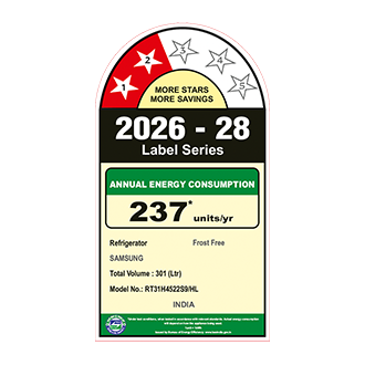 Samsung 301 L Double Door Refrigerator with Twin Cooling Plus™, 2★ RT31H4522S9 — RT31H4522S9/HL — alternate view