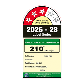 Samsung 330 L Double Door Refrigerator with Bespoke AI, 3★ RT34HG5A23S8 — RT34HG5A23S8HL — alternate view