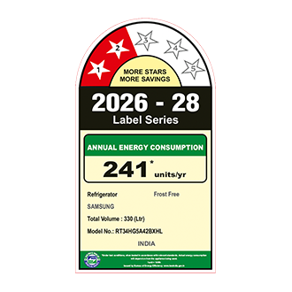 Samsung 330 L Double Door Refrigerator with Bespoke AI, 2★ RT34HG5A42BX — RT34HG5A42BXHL — alternate view