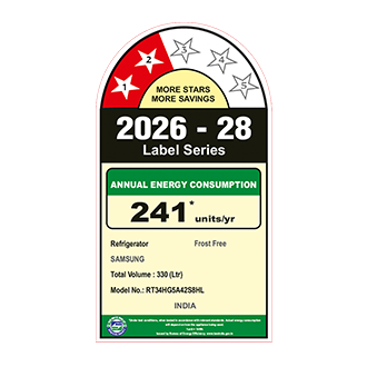 Samsung 330 L Double Door Refrigerator with Bespoke AI, 2★ RT34HG5A42S8 — RT34HG5A42S8HL — alternate view