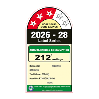 Samsung 350 L Double Door Refrigerator with Bespoke AI, 3★ RT38HG5A23BX — RT38HG5A23BXHL — alternate view