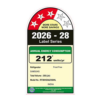 Samsung 350 L Double Door Refrigerator with Bespoke AI, 3★ RT38HG5A23S8 — RT38HG5A23S8HL — alternate view