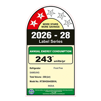 Samsung 350 L Double Door Refrigerator with Bespoke AI, 2★ RT38HG5A42BX — RT38HG5A42BXHL — alternate view