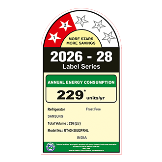 Samsung 236 L Double Door Refrigerator with Convertible Freezer, 2★ RT40H28U2PR — RT40H28U2PRHL — alternate view
