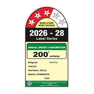 Samsung 236 L Double Door Refrigerator with Convertible Freezer, 3★ RT40H28U3T — RT40H28U3THL — alternate view