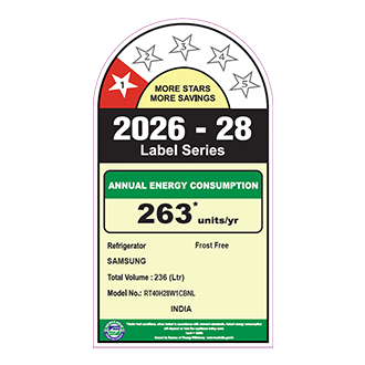 Samsung 236 L Double Door Refrigerator with All Around Cooling, 1★ RT40H28W1CB — RT40H28W1CBNL — alternate view