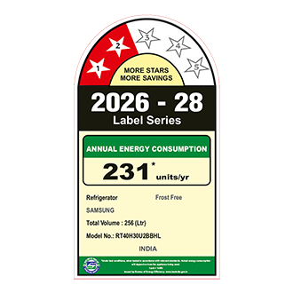 Samsung 256 L Double Door Refrigerator with Convertible Freezer, 2★ RT40H30U2BB — RT40H30U2BBHL — alternate view