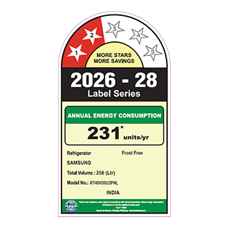 Samsung 256 L Double Door Refrigerator with Convertible Freezer, 2★ RT40H30U2P — RT40H30U2PNL — alternate view