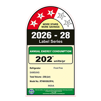 Samsung 256 L Double Door Refrigerator with Convertible Freezer, 3★ RT40H30U3F — RT40H30U3FHL — alternate view