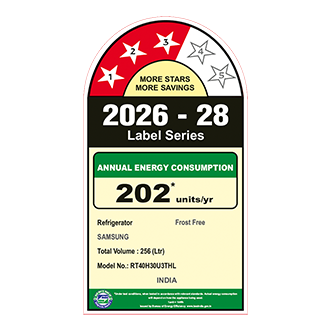 Samsung 256 L Double Door Refrigerator with Convertible Freezer, 3★ RT40H30U3T — RT40H30U3THL — alternate view