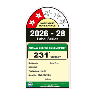Samsung 256 L Double Door Refrigerator with All Around Cooling, 2★ RT40H30W2K — RT40H30W2KHL — alternate view