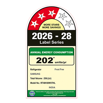 Samsung 256 L Double Door Refrigerator with All Around Cooling, 3★ RT40H30W3T — RT40H30W3THL — alternate view