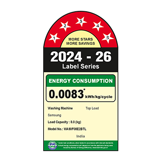 Samsung 8.0 kg Top Load Washing Machine with AI Wash and Ecobubble™, 5★ WA80F08E2B — WA80F08E2BTL — alternate view