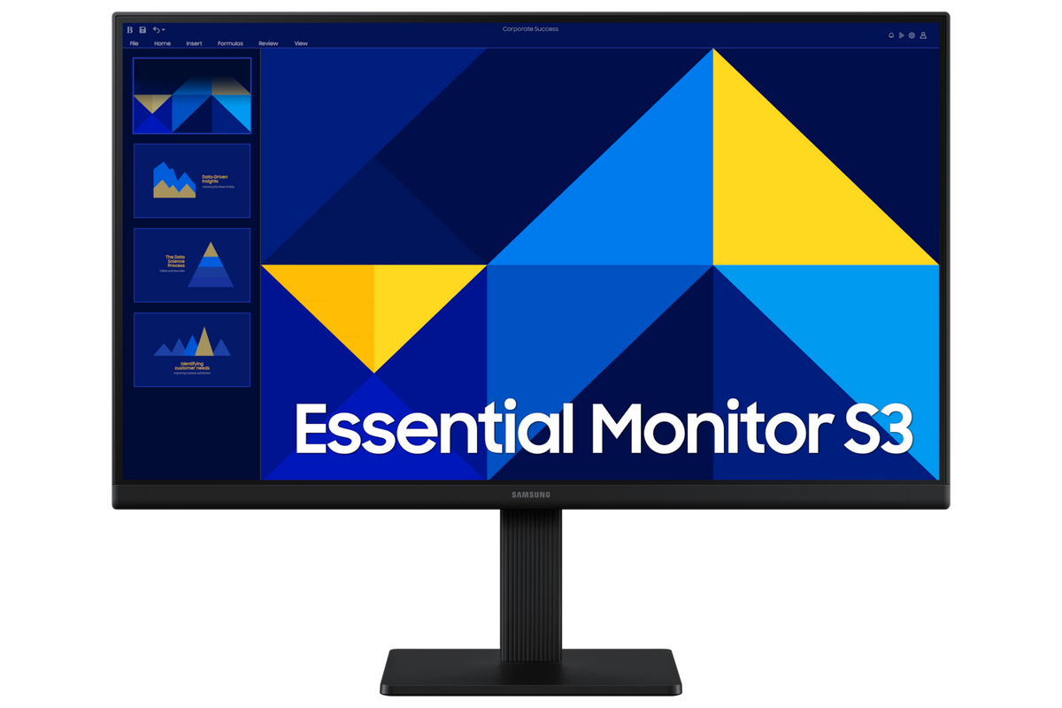 Samsung 54.6 cm (22) FHD Monitor with 100 Hz refresh rate, IPS Panel and borderless design — LS22D300GAWXXL — product view