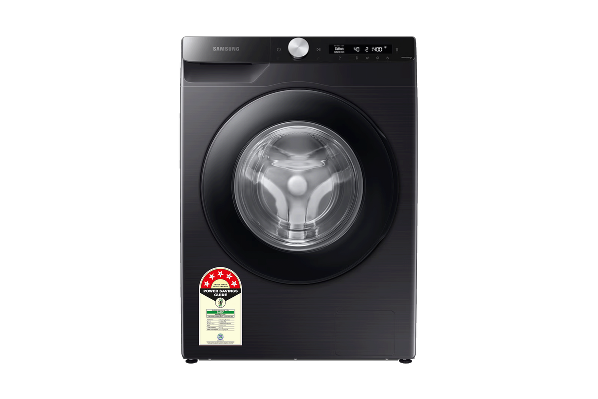 Samsung 8.0 kg Ecobubble™ Front Load Washing Machine with AI Control, Hygiene Steam & SmartThings Connectivity, WW80T504DAB — WW80T504DAB/TL — product view