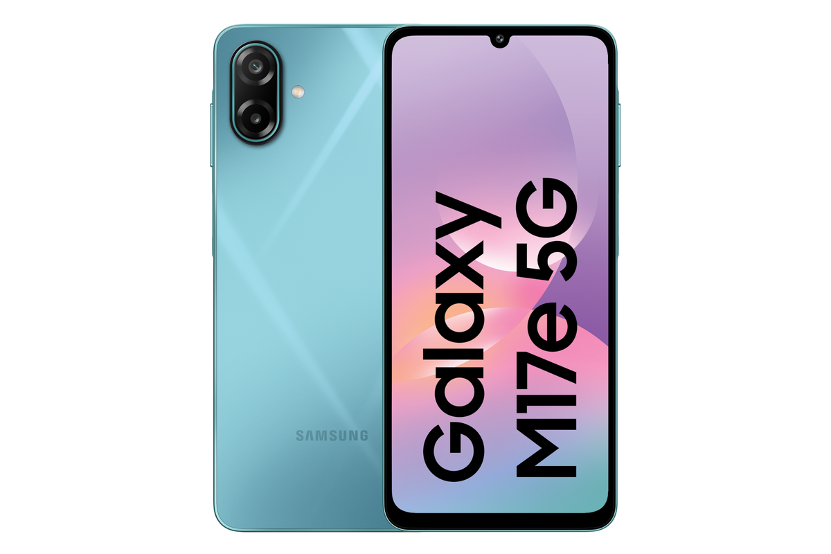 Samsung Galaxy M17e 5G (4 GB Memory) — SM-M076BLBAINS — product view