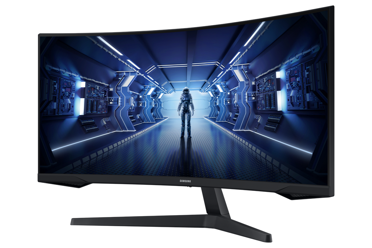Samsung 86 cm (34) Odyssey G5 Curved Gaming Monitor with WQHD resolution — LC34G55TWWWXXL — product view