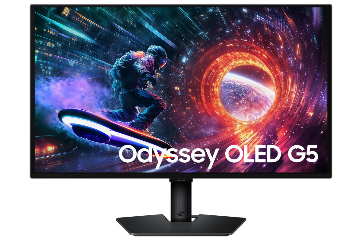 Samsung 68.5 cm (27) Odyssey QD-OLED G5 Gaming Monitor with 180 Hz refresh rate and 0.03ms response time — LS27FG502SWXXL — product view