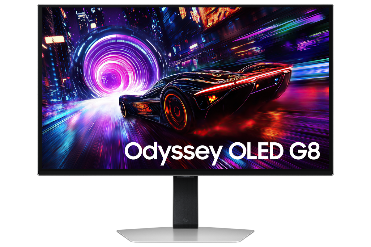 Samsung 68.5 cm (27) Odyssey OLED G8 4K Gaming Monitor with 240 Hz refresh rate — LS27FG810SWXXL — product view
