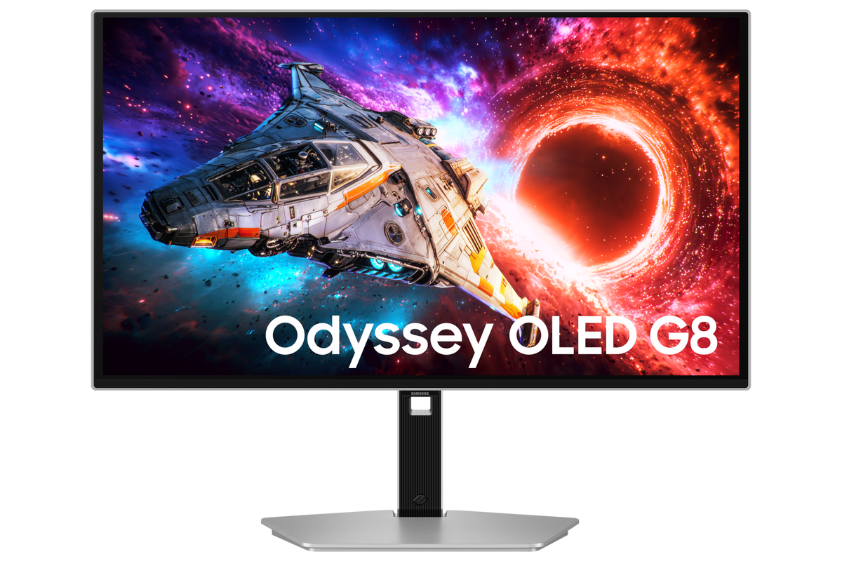 Samsung 68.5 cm (27) Odyssey OLED G8 G80SH 4K 240Hz Gaming Monitor — LS27HG800SWXXL — product view