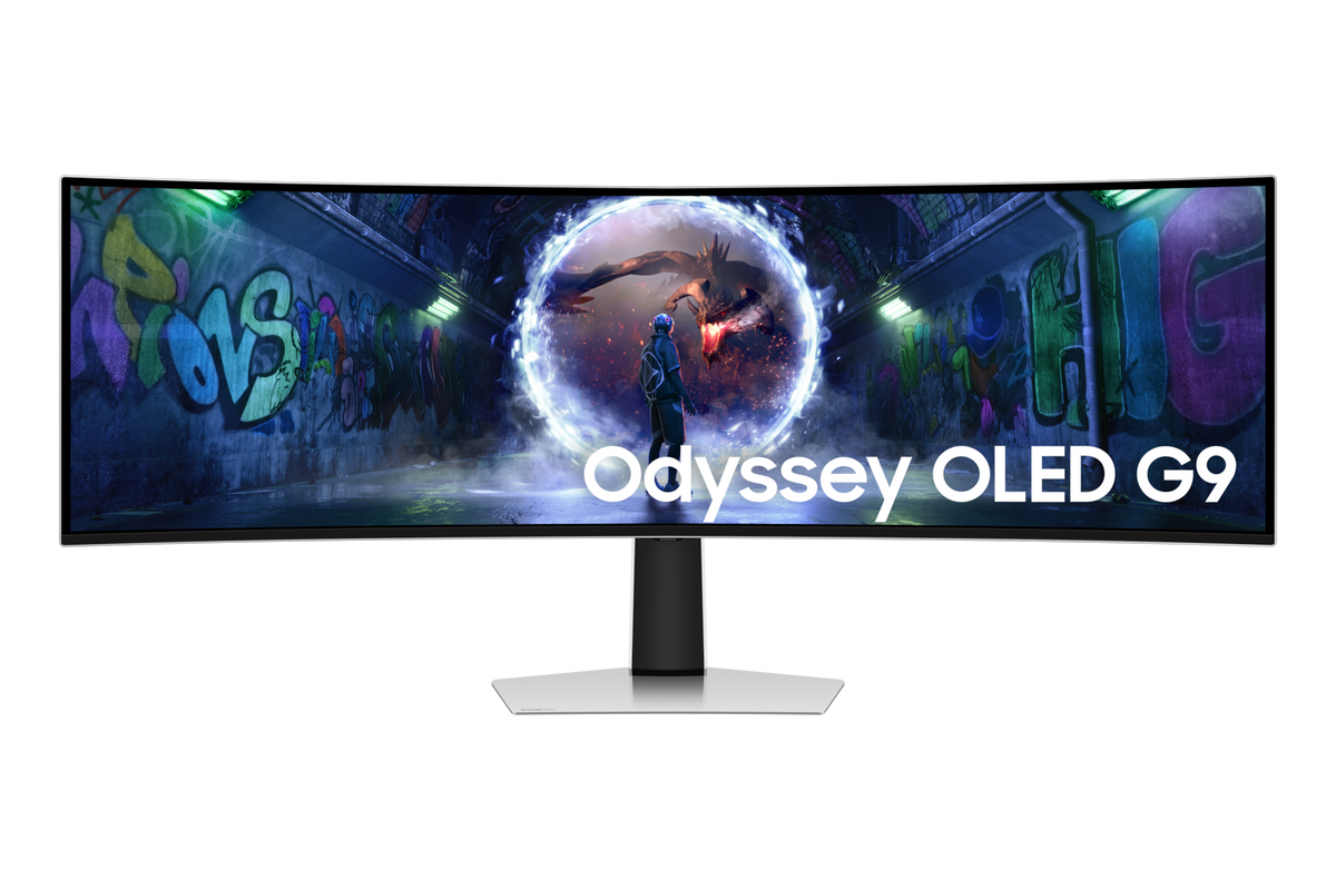 Samsung 1.24 m (49) Odyssey OLED G9 2K DQHD Gaming Monitor with 240Hz refresh rate — LS49DG930SWXXL — product view