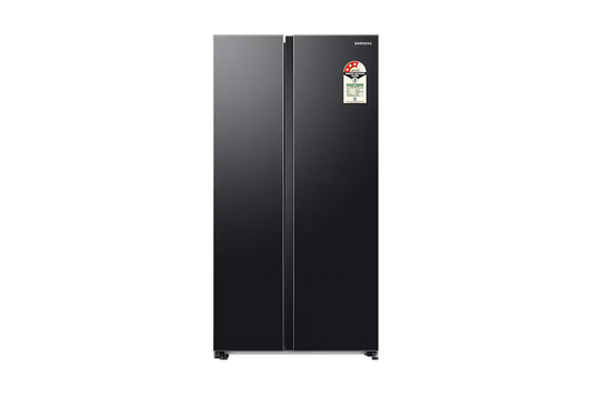 Samsung SBS Refrigerator RS76CG8003B1 and Front Load Washing Machine WW12DG5B24AX — F-BUNDLE000036 — alternate view