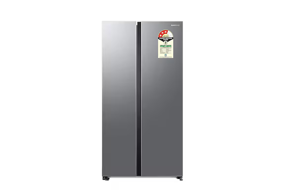 Samsung SBS Refrigerator RS76CG8003S9 and Front Load Washing Machine WW90DG5U24AX — F-BUNDLE000037 — alternate view