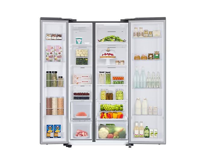 Samsung RS76CG80X0S9 653L 5-in-1 Convertible Side by Side Refrigerator | Twin Cooling Plus | Digital Inverter Compressor | Refined Inox | 20-Year Warranty | Made in India