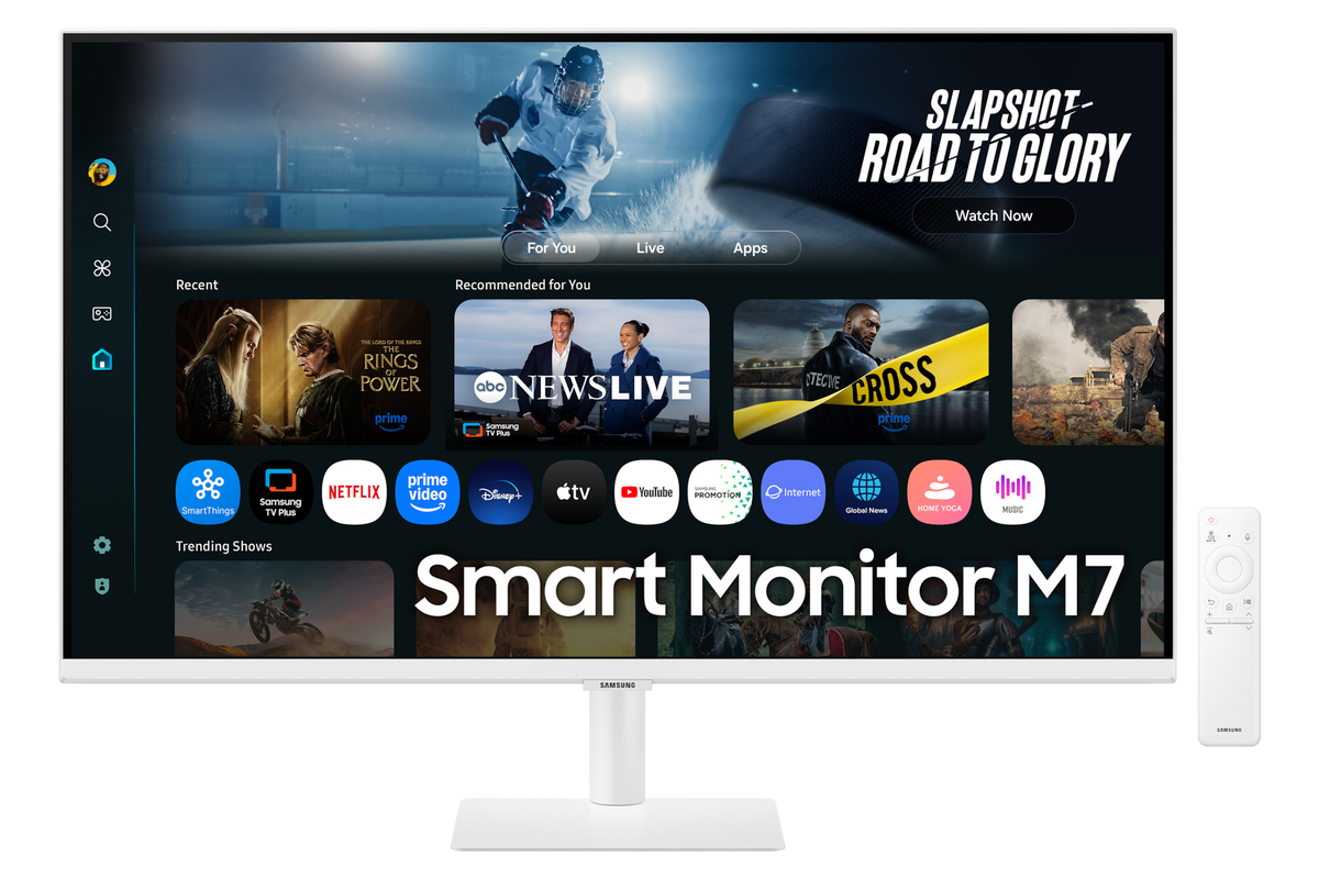 Samsung 80 cm (32) M7 UHD 4K Smart Monitor (2025) featuring Smart TV experience with AI — LS32FM701UWXXL — product view