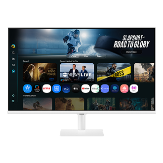 Samsung 80 cm (32) M7 UHD 4K Smart Monitor (2025) featuring Smart TV experience with AI — LS32FM701UWXXL — alternate view