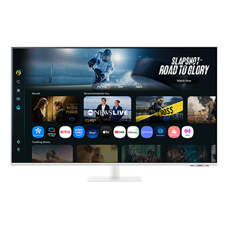 Samsung 1.08 m (43) M7 UHD 4K Smart Monitor (2025) featuring Smart TV experience with AI — LS43FM701UWXXL — alternate view