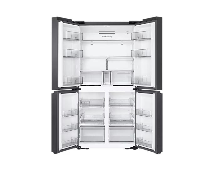 Samsung RF65DG90BDSG 650 L 4 Door Convertible French Door Refrigerator – Triple Cooling, FlexZone™, SmartThings Enabled, Black Caviar