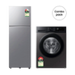 Samsung Two Door Refrigerator RT38HG5C42S8 and Front Load Washing Machine WW90DG5U24AX — F-BUNDLE000038 — product view