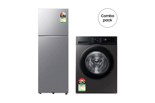 Samsung Two Door Refrigerator RT38HG5C42S8 and Front Load Washing Machine WW90DG5U24AX — F-BUNDLE000038 — product view