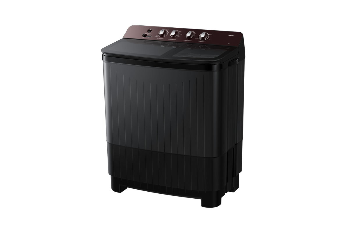 Samsung 8.0 kg Semi Automatic Washing Machine with Toughened Glass Lid, 5★ WT80F4560RD — WT80F4560RD/TL — product view