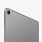 Silver tablet device on a white background