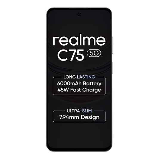 Realme C75 5G 128 GB, 6 GB RAM, White, Mobile Phone