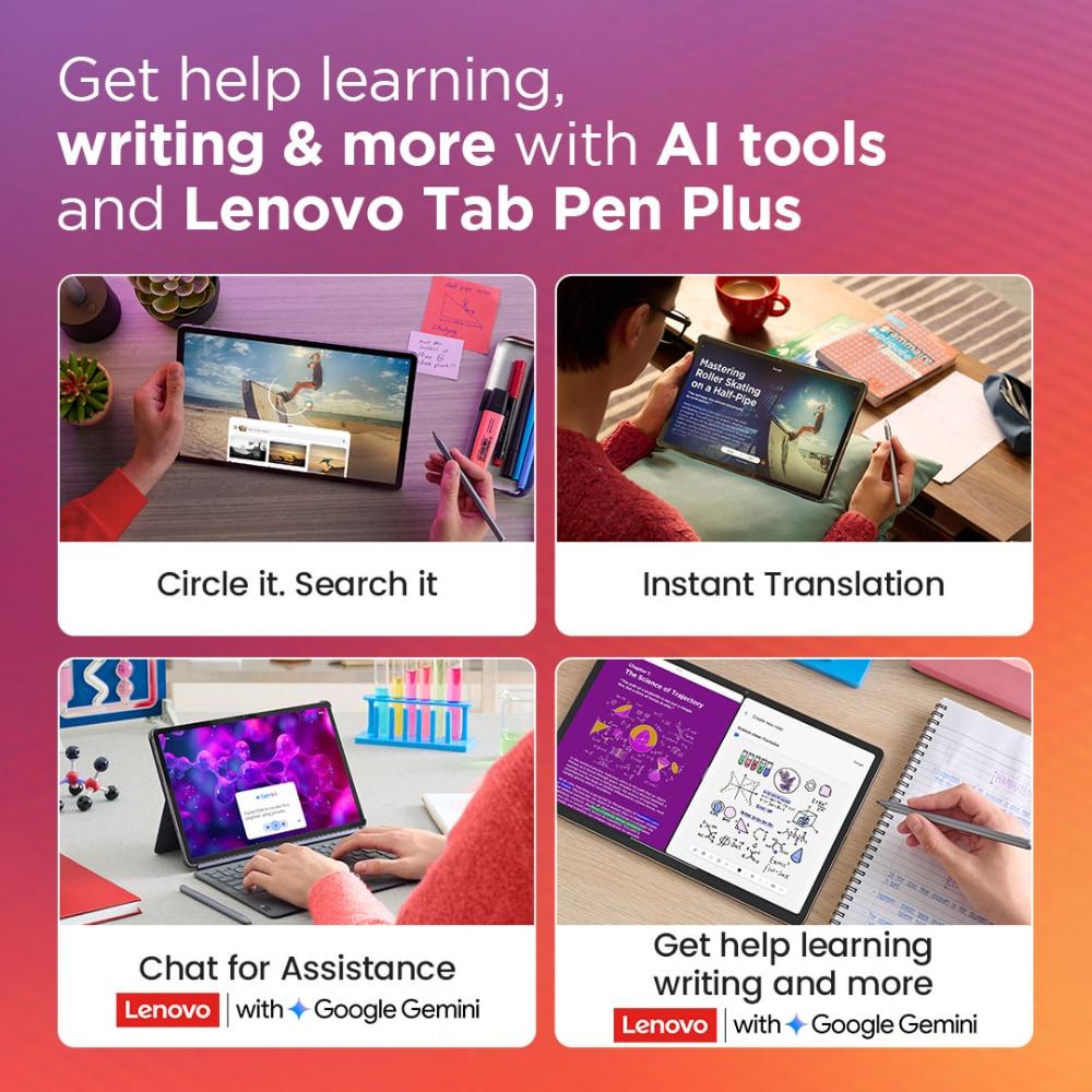 Lenovo Idea Tab Pro 32.25 cm (12.7 inch) WiFi Tablet with Pen, 128 GB, 8 GB RAM, Luna Grey, ZAE40199IN
