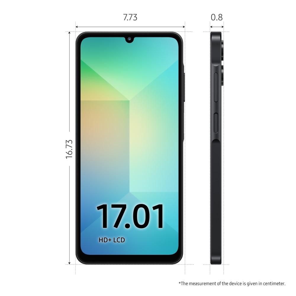 Samsung Galaxy A06 5G 128 GB, 6 GB RAM, Black, Mobile Phone