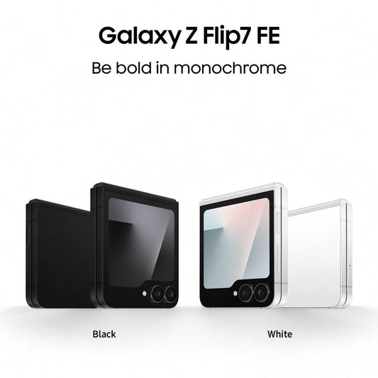 Samsung Galaxy Z Flip7 FE 5G 256 GB, 8 GB RAM, Black, Mobile Phone