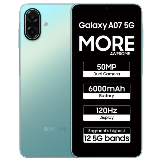 Samsung Galaxy A07 5G 128 GB, 4 GB RAM, Green, Mobile Phone