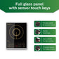 Philips HD4938/01 2100W Induction Cooktop | Sensor Touch | 10 Indian Menus | Full Glass Panel – Black