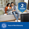 Philips CX3011/01 11Fin (Oil Filled Radiator)|Room Heater|2900W|3 Heat Settings & PTC Fan  Wheels| Comfortable Breathing|360° Heating (Black)